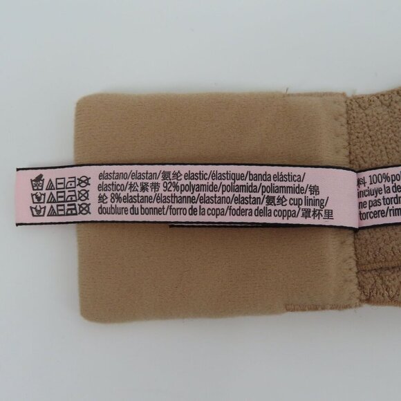 Victorias Secret 32DD Body Victoria Lined Strapless Beige Underwire Bra Women - Picture 12 of 15